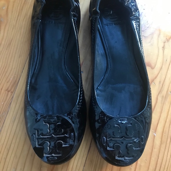 Tory Burch Shoes - Tory Burch Patent Leather Reva Flats, 8 Tory Burch Shoes - Tory Burch Patent Leather Reva Flats, 8